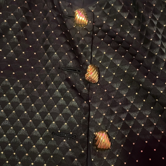 📼📼Vintage Black and gold dot blazer jacket - Picture 3 of 6